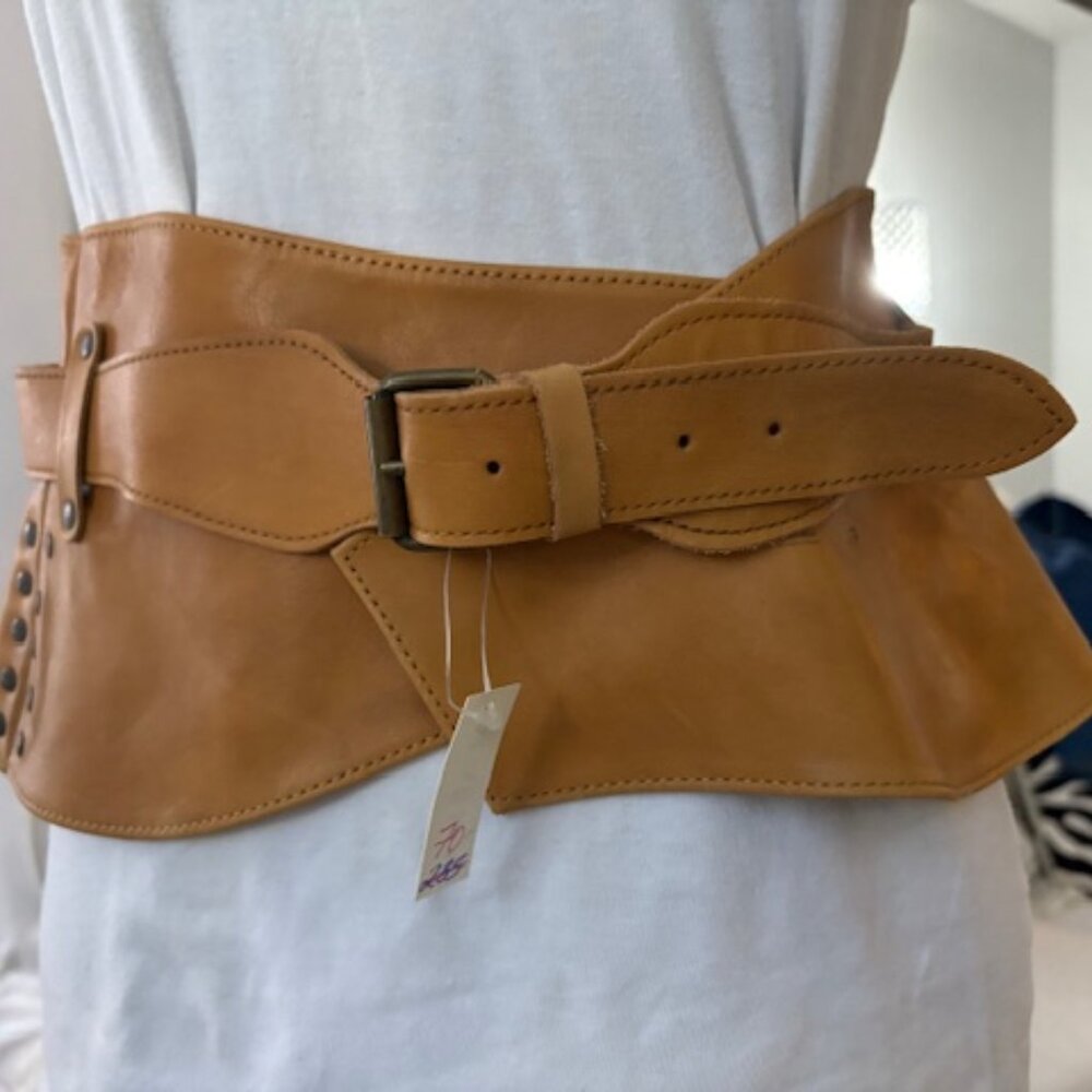 Tan leather belt